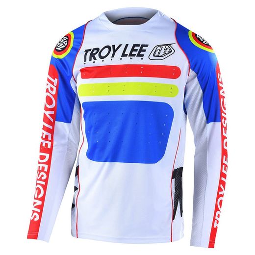 Camiseta Troy Lee Sprint Jersey Blanco/Azul/Rojo