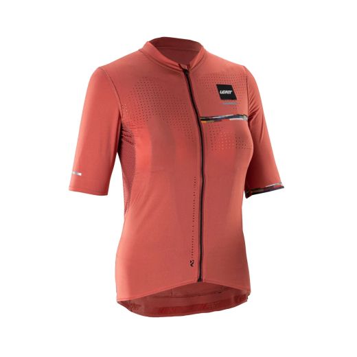 👕🚴‍♀️ Camiseta/Maillot Leatt MTB Endurance 5.0 Cargo Mujer Rojo Dusty | Rendimiento y estilo 🔥✨