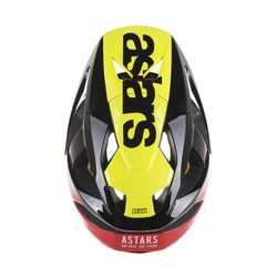 🪖🔥 Casco Alpinestars Vector Tech Pilot – Protección Avanzada para MTB y Trail | Negro / Amarillo Flúor / Rojo 🚵‍♂️