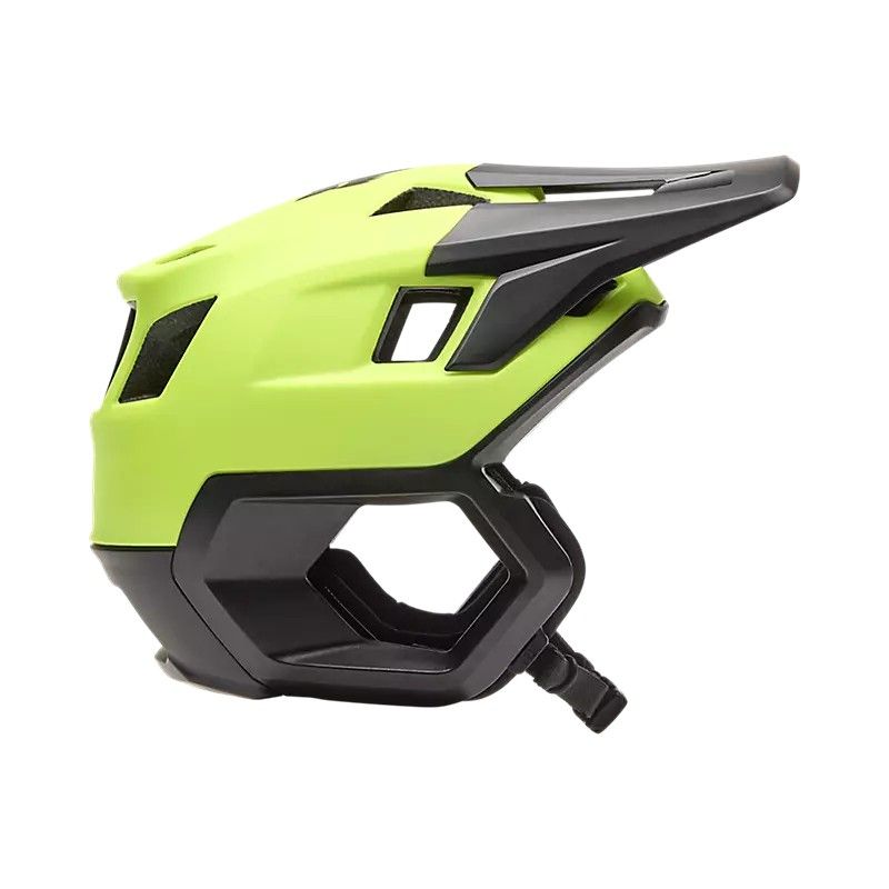 🪖💛 Casco Fox Dropframe Helmet CE – Seguridad y Confort para Enduro y MTB | Amarillo Fluorescente 🚵‍♂️ L
