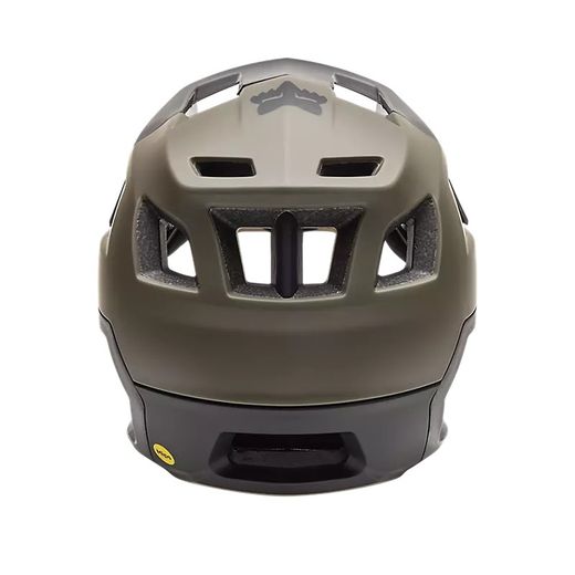 🪖🌿 Casco Fox Dropframe Helmet CE – Seguridad y Confort para Enduro y MTB | Verde Militar 🚵‍♂️