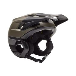 🪖🌿 Casco Fox Dropframe Helmet CE – Seguridad y Confort para Enduro y MTB | Verde Militar 🚵‍♂️