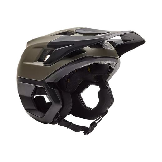 🪖🌿 Casco Fox Dropframe Helmet CE – Seguridad y Confort para Enduro y MTB | Verde Militar 🚵‍♂️
