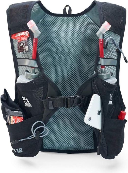 🚵‍♂️💧 Chaleco de Hidratación USWE Pace 12L Negro/Gris  – Comodidad, rendimiento y capacidad en cada aventura