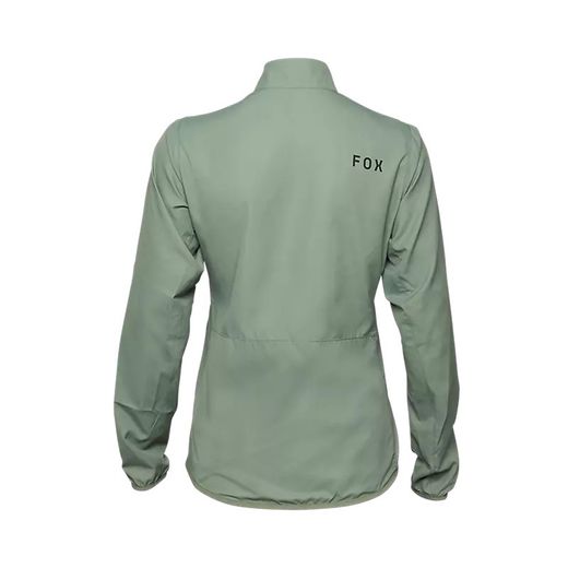 🌬️🚵‍♀️ Chaqueta Fox Cortavientos Ranger Mujer – Protección Ligera para MTB y Enduro (Verde musgo) 🌿