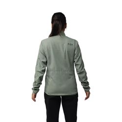 🌬️🚵‍♀️ Chaqueta Fox Cortavientos Ranger Mujer – Protección Ligera para MTB y Enduro (Verde musgo) 🌿
