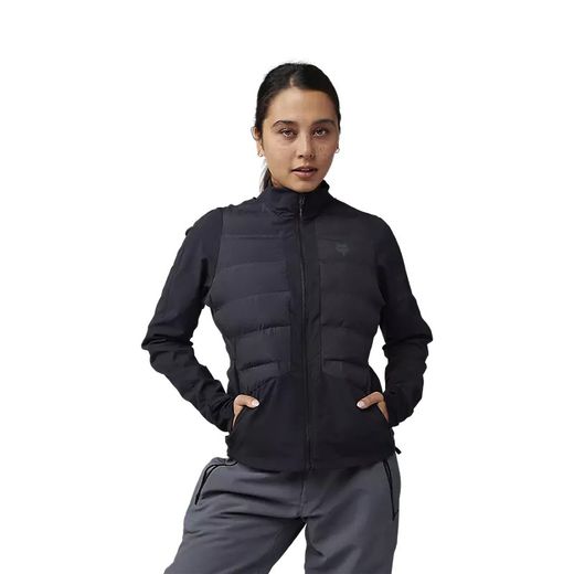 🧥🔥🚵‍♂️ Chaqueta Fox Flexair Fire Hybrid Mujer – Protección, Calidez y Máximo Rendimiento Color Negra