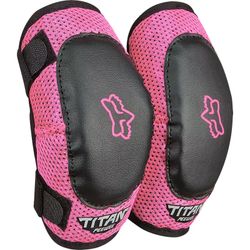 🛡️🌸 Coderas Fox Titan Peewee M/L Negro/Rosa – Protección Ligera para Pequeños Aventureros