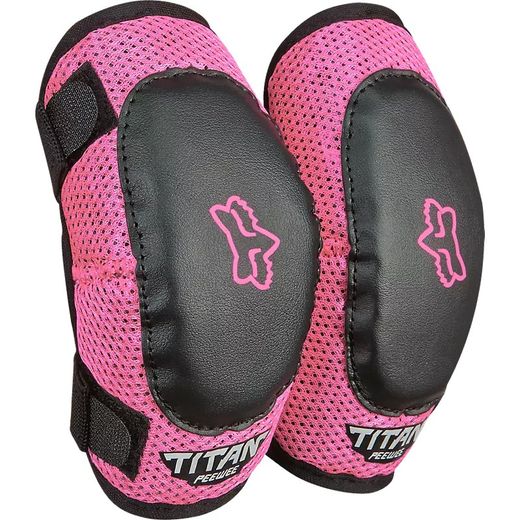 🛡️🚴‍♂️ Coderas Fox Titan Peewee S/M – Protección y Comodidad para los Pequeños Riders negro/rosa