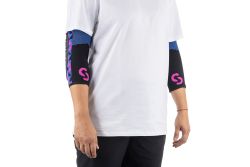 🛡️ Coderas Protectoras Flow Arlecchino Rosa Azul 💗💙 | Protección MTB, Trail y Enduro 🚵‍♂️🔥