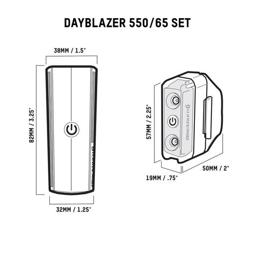 🚴‍♂️💡🔴 Pack de Luces Blackburn Dayblazer  – 550 + 65 Lúmenes 🔥 | Luces Delantera y Trasera para Ruta y Ciudad 🌙