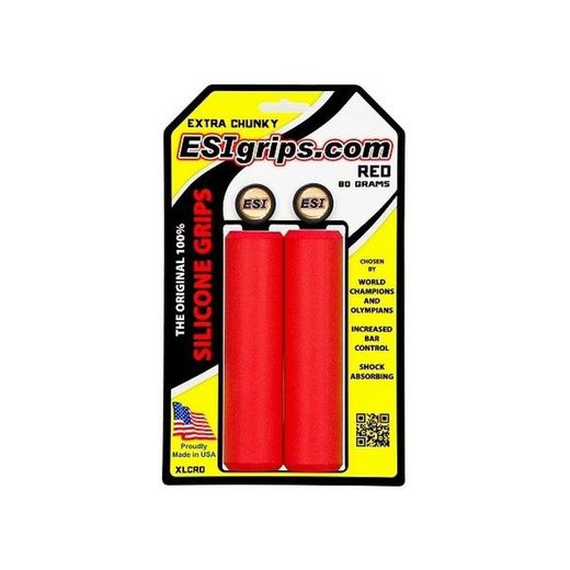 Puños Bicicleta Esigrips Extra Chunky Rojo silicona