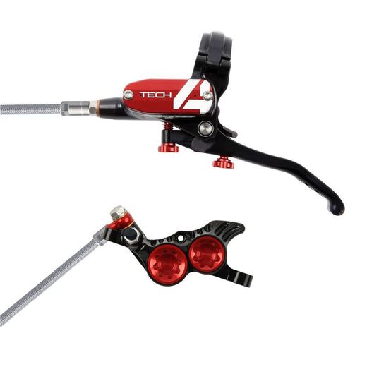 🚴‍♂️⚡ Freno Hope Tech 4 V4 Trasero Negro/Rojo Compatible E-Bike – Potencia Extrema y Control Profesional