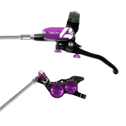 🚴‍♂️🖤💜 Freno Hope Tech 4 V4 Trasero Negro/Violeta Compatible E-Bike – Potencia y Control Extremo