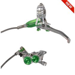 🚵‍♂️ Freno Hope Tech 4 V4 Trasero Plata/Verde – Potencia y Control Premium Compatible E-Bike 🔥🛑
