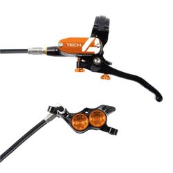 🚵‍♂️ Freno Hope Tech 4 E4 Naranja Trasero – Potencia y Control Premium para MTB 🔥🟠🛑