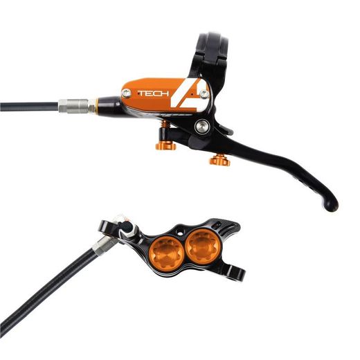 🚵‍♂️ Freno Hope Tech 4 E4 Naranja Trasero – Potencia y Control Premium para MTB 🔥🟠🛑