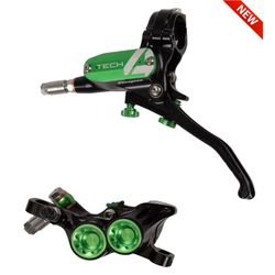 🚵‍♂️ Freno Hope Tech 4 E4 Delantero Negro/Verde – Potencia y Control Máximo para MTB 🔥🖤💚🛑