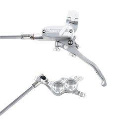 🚵‍♂️ Freno Hope Tech 4 E4 Trasero Plata/Plata – Precisión y Potencia Premium para MTB 🩶🛑