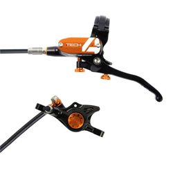 🚵‍♂️ Freno HOPE Tech 4 X2 Trasero Negro/Naranja – Potencia y Control Máximo para MTB 🔥🛑