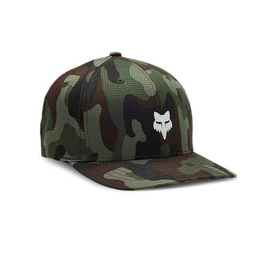 Gorra Fox Head Camo Tech Flexfit 🦊🧢 | Comodidad, Estilo y Tecnología Antihumedad 💪🌿