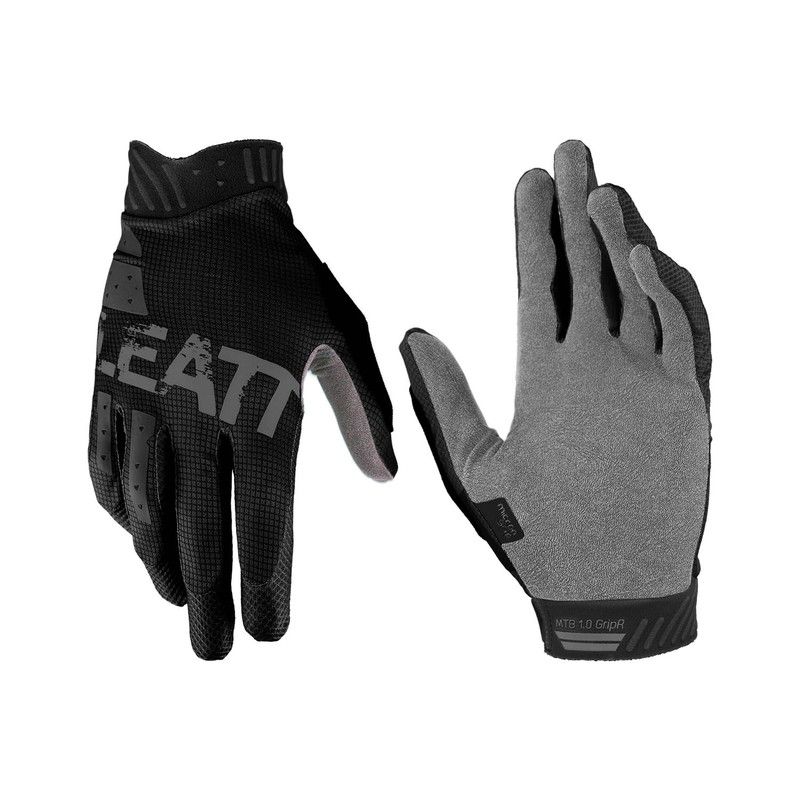 🧤🚵‍♂️🔥 Guantes Leatt Mtb Junior 1.0 Gripr Negro L/EU7/US8 Negro/Azul
