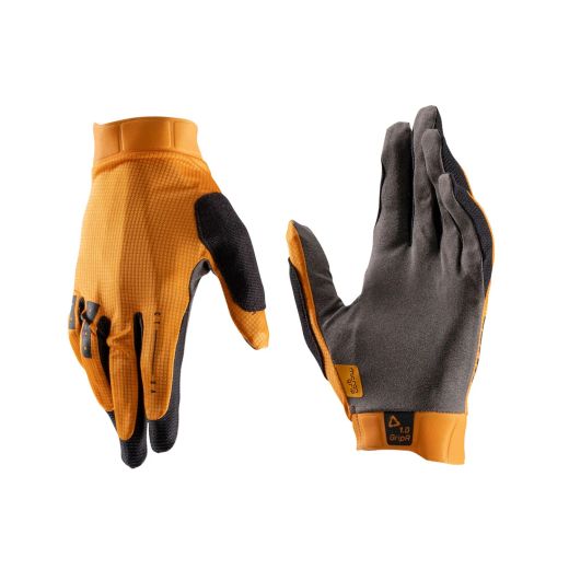 🧤⚡ Guantes MTB Leatt 1.0 GripR Jr – Amarillo Lager