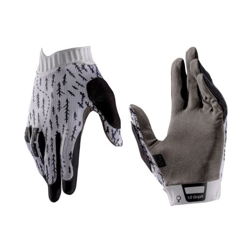 🧤✨ Guantes MTB Leatt 1.0 GripR Mujer – Blanco Trails