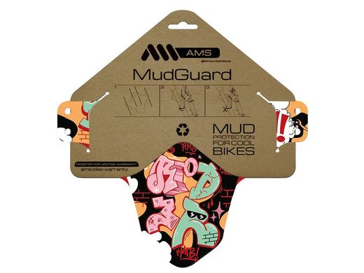 🚵‍♂️ Guardabarros AMS Mud Guard – Color Rojo  🔥 Nacido para ser piloto: protección con estilo aventurero