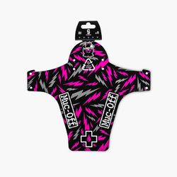 🚵‍♂️ Guardabarros Delantero Muc-Off Bolt – 26-29″ Rosa/Negro/Gris  🌸⚫🌫️ Protección práctica con estilo vibrante