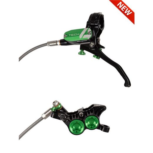 🚵‍♂️ Freno Hope Tech 4 V4 Delantero Negro/Verde – Potencia Extrema Compatible E-Bike 🔥🛑