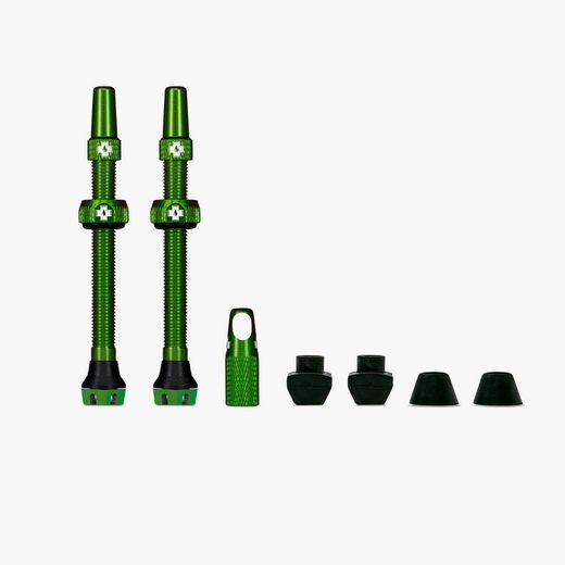 Juego Valvulas Muc-Off Tubeless 80mm Aluminio Verde