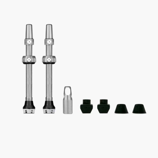 🚴‍♂️ Juego Válvulas Muc-Off V2 Tubeless 44 mm Plata 🛠️ | Alta Calidad, Ligereza y Estilo 💥
