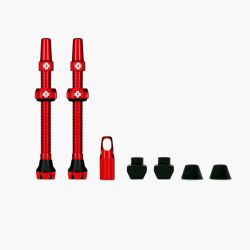 Juego Válvulas Tubeless Muc-Off V2 44 mm Rojo ❤️ | Alta Resistencia 🚴‍♂️ | Compatible MTB/E-Bike 🚵‍♀️💨