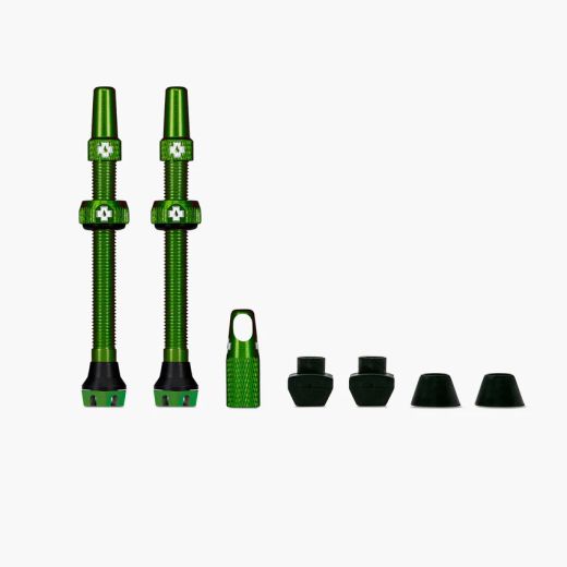 Juego Válvulas Muc-Off V2 Tubeless 44 mm 💚 Verde 🚴‍♂️ | Ligero, Resistente y de Alto Flujo 💨