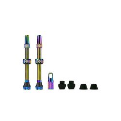 Juego Válvulas Muc-Off V2 Tubeless 60 mm 🌈 Arcoíris | Ligero, Resistente y Súper Estilo 🚴‍♂️✨