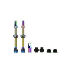 Juego Válvulas Muc-Off V2 Tubeless 60 mm 🌈 Arcoíris | Ligero, Resistente y Súper Estilo 🚴‍♂️✨