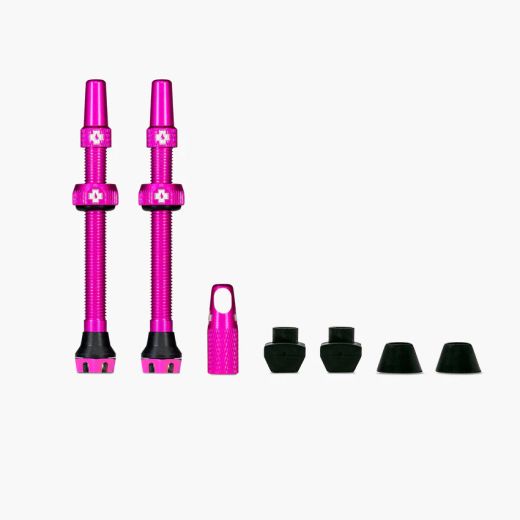 Juego Válvulas Tubeless Muc-Off V2 60 mm Rosa 🚴‍♀️💨 | Alta Calidad y Estilo Único 💖🔩