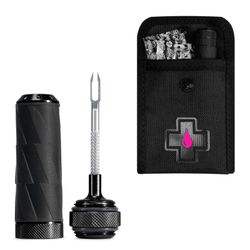 KIT CAPSULA MECHAS REPARACION TUBELESS MUC-OFF ALUMINIO NEGRO (TUBELESS REPAIR CAPSULE)