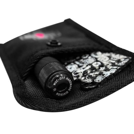 KIT CAPSULA MECHAS REPARACION TUBELESS MUC-OFF ALUMINIO NEGRO (TUBELESS REPAIR CAPSULE)