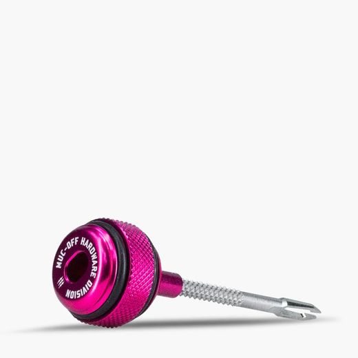 KIT CAPSULA MECHAS REPARACION TUBELESS MUC-OFF ALUMINIO ROSA (TUBELESS REPAIR CAPSULE)
