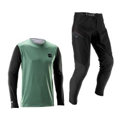 🚵‍♂️💚 Kit Leatt MTB Gravity 1.0 Verde Mist – Estilo, comodidad y control total en cada bajada 🌲🔥