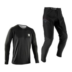 🛡️⚫ Kit MTB Leatt Gravity 1.0 Mini Negro Ghost – Protección completa para jóvenes aventureros 🚵‍♂️✨