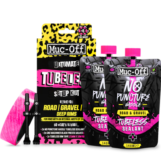 Kit Muc-Off Tubeless Ultimate Carretera 60 mm 🚴‍♂️💨 | Montaje Fácil y Máxima Protección 🚀🛡️