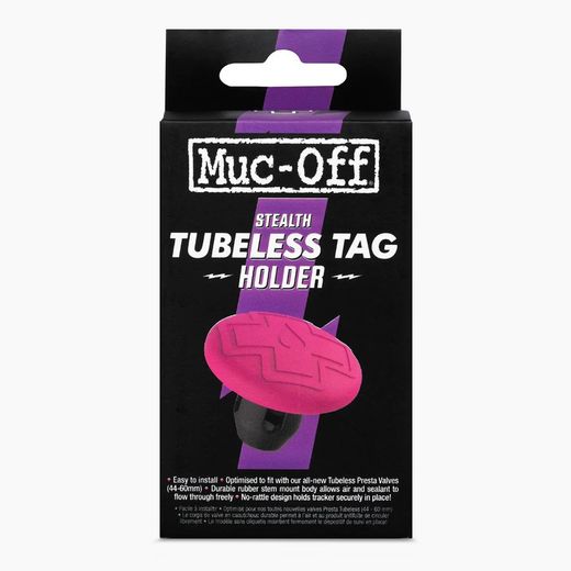 Kit Válvula Tubeless + Soporte Muc-Off Secure Tag 🛠️🚴‍♂️ para Localizador Apple AirTag 🍏🔒 | Seguridad y Rendimiento para tu Bicicleta
