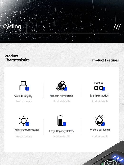 🚴‍♂️💡 Luz de Ciclismo RIDERS XP-4.8 MINI  – 1000 Lúmenes 🔥 | Compacta, Potente y Recargable USB 🔋