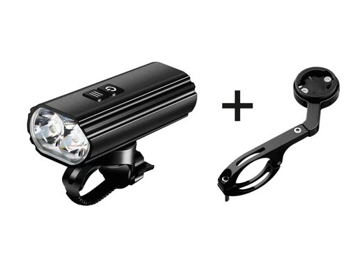 Luz de Ciclismo RIDERS XP-5.7 🚴‍♂️💡 | 1000 Lúmenes ⚡ + Soporte Incluido 🔧 | Alta Potencia, USB Recargable y Resistente al Agua 🌧️