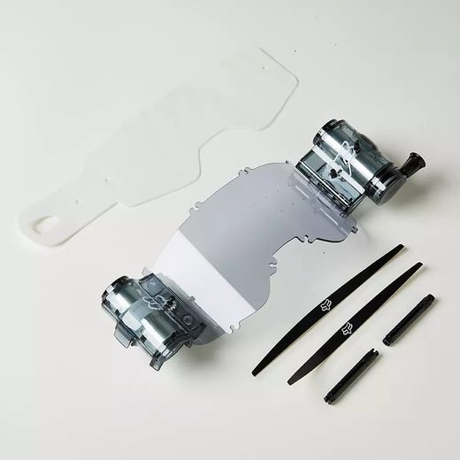 Sistema Total FOX Vision Gris Claro 45mm TVS 🌫️🥽 | Airspace & Main MX20 – Visión Profesional Todo Terreno