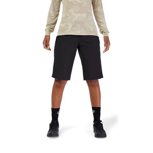 🦊✨ Pantalones Cortos Fox Ranger con Forro para Mujer 🌿🚵‍♀️ Comodidad y Rendimiento en MTB Color Negros