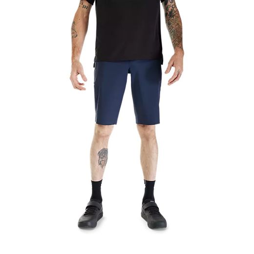 🦊✨ Pantalones Cortos Fox Ranger con Forro para Mujer 🌿🚵‍♀️ Comodidad y Rendimiento en MTB Color Azul medianoche